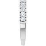 Platinum Square Lab-Grown Diamond Shared-Prong Anniversary Band - 5/8-1 1/8 CTW - view 9