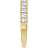 14K Gold Square Lab-Grown Diamond Shared-Prong Anniversary Band - 5/8-1 1/8 CTW - Yellow Gold - view 9