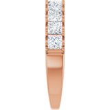 14K Gold Square Lab-Grown Diamond Shared-Prong Anniversary Band - 1 5/8 CTW - Rose Gold - view 9