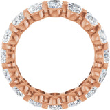 14K Gold Oval Lab-Grown Diamond Low Profile Eternity Band - 6x4mm Stones - Rose Gold - view 7