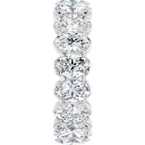 14K Gold Oval Lab-Grown Diamond Low Profile Eternity Band - 6x4mm Stones - White Gold - view 9