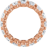 14K Gold Oval Lab-Grown Diamond Low Profile Eternity Band - 5x3.5mm Stones - Rose Gold - view 11