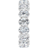 14K Gold Oval Lab-Grown Diamond Low Profile Eternity Band - 5x3.5mm Stones - White Gold - view 9