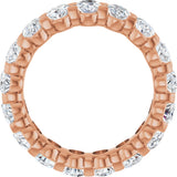 14K Gold Oval Lab-Grown Diamond Low Profile Eternity Band - 5x3.5mm Stones - Rose Gold - view 7