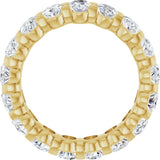 14K Gold Oval Lab-Grown Diamond Low Profile Eternity Band - 5x3.5mm Stones - Yellow Gold - view 7