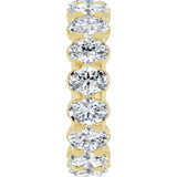 14K Gold Oval Lab-Grown Diamond Low Profile Eternity Band - 5x3.5mm Stones - Yellow Gold - view 9