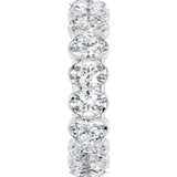Platinum Oval Lab-Grown Diamond Low Profile Eternity Band - 5x3.5mm Stones - view 9