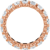 14K Gold Oval Lab-Grown Diamond Low Profile Eternity Band - 5x3.5mm Stones - Rose Gold - view 7