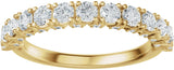 14K Gold Round Natural Diamond Accented Anniversary Band - 7/8-1 1/5 CTW - Yellow Gold - view 3