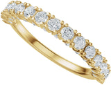 14K Gold Round Lab-Grown Diamond Accented Anniversary Band - 7/8-1 1/5 CTW - Yellow Gold - view 5
