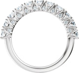 Platinum Round Lab-Grown Diamond Accented Anniversary Band - 7/8-1 1/5 CTW - view 2