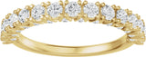 14K Gold Round Lab-Grown Diamond Accented Anniversary Band - 7/8-1 1/5 CTW - Yellow Gold - view 3