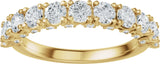 14K Gold Round Lab-Grown Diamond Accented Anniversary Band - 7/8-1 1/5 CTW - Yellow Gold - view 3