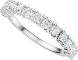 Platinum Round Lab-Grown Diamond Accented Anniversary Band - 7/8-1 1/5 CTW - view 5