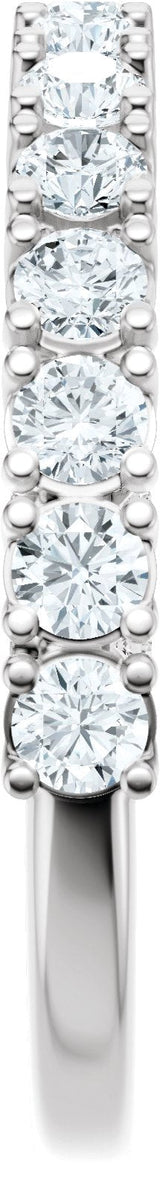 Platinum Round Lab-Grown Diamond Accented Anniversary Band - 7/8-1 1/5 CTW - view 4