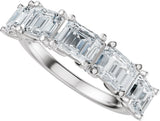 Platinum Emerald Lab-Grown Diamond Accented Anniversary Band - 2 7/8 CTW - view 5