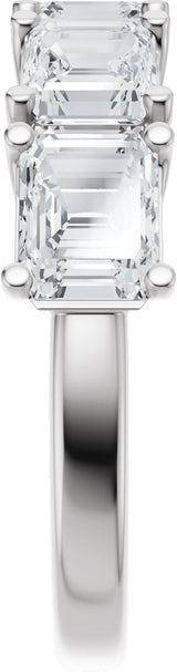 Platinum Emerald Lab-Grown Diamond Accented Anniversary Band - 2 7/8 CTW - view 4