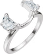 Platinum Half Moon Lab-Grown Diamond Wrap-Style Ring Enhancer - 1 CTW