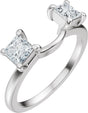 Platinum Square Natural Diamond Wrap-Style Ring Enhancer - 3/4 CTW
