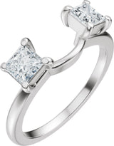 14K Gold Square Lab-Grown Diamond Wrap-Style Ring Enhancer - 3/4 CTW - White Gold