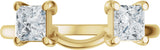 14K Gold Square Natural Diamond Wrap-Style Ring Enhancer - 3/4 CTW - Yellow Gold - view 3