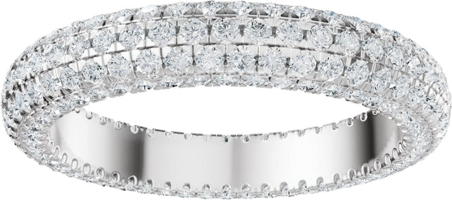 Platinum Round Lab-Grown Diamond Eternity Band - 1.1mm Stones - view 8