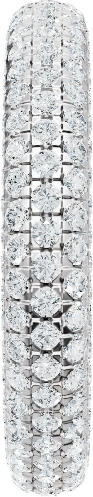14K Gold Round Lab-Grown Diamond Eternity Band - 1.1mm Stones - White Gold - view 9
