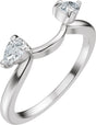 Platinum Pear Natural Diamond Wrap-Style Ring Enhancer - 1/3 CTW