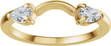 14K Gold Pear Lab-Grown Diamond Wrap-Style Ring Enhancer - 1/3 CTW - Yellow Gold - view 3