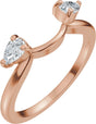 14K Gold Pear Lab-Grown Diamond Wrap-Style Ring Enhancer - 1/3 CTW - Rose Gold