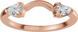 14K Gold Pear Lab-Grown Diamond Wrap-Style Ring Enhancer - 1/3 CTW - Rose Gold - view 3