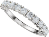 Platinum Round Lab-Grown Diamond Accented Anniversary Band - 7/8-1 1/5 CTW - view 5