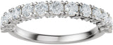 Platinum Round Lab-Grown Diamond Accented Anniversary Band - 7/8-1 1/5 CTW - view 3
