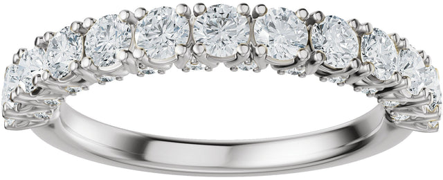Platinum Round Lab-Grown Diamond Accented Anniversary Band - 7/8-1 1/5 CTW - view 3