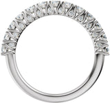 Platinum Round Lab-Grown Diamond Accented Anniversary Band - 7/8-1 1/5 CTW - view 2