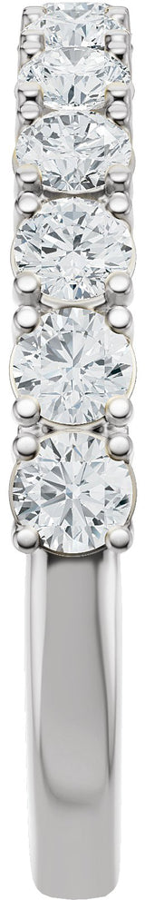 Platinum Round Lab-Grown Diamond Accented Anniversary Band - 7/8-1 1/5 CTW - view 4