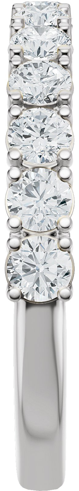 Platinum Round Lab-Grown Diamond Accented Anniversary Band - 7/8-1 1/5 CTW - view 4