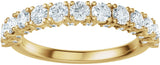 14K Gold Round Lab-Grown Diamond Accented Anniversary Band - 7/8-1 1/5 CTW - Yellow Gold - view 2