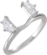 Platinum Cadillac Lab-Grown Diamond Wrap-Style Ring Enhancer - 1/2 CTW