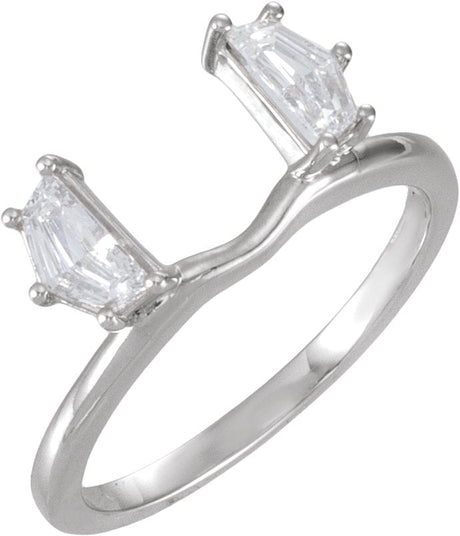 Platinum Cadillac Lab-Grown Diamond Wrap-Style Ring Enhancer - 1/2 CTW