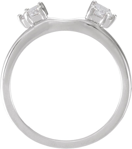 Platinum Cadillac Lab-Grown Diamond Wrap-Style Ring Enhancer - 1/2 CTW - view 2