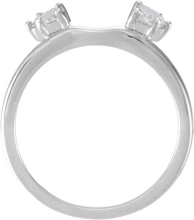 Platinum Cadillac Lab-Grown Diamond Wrap-Style Ring Enhancer - 1/2 CTW - view 2