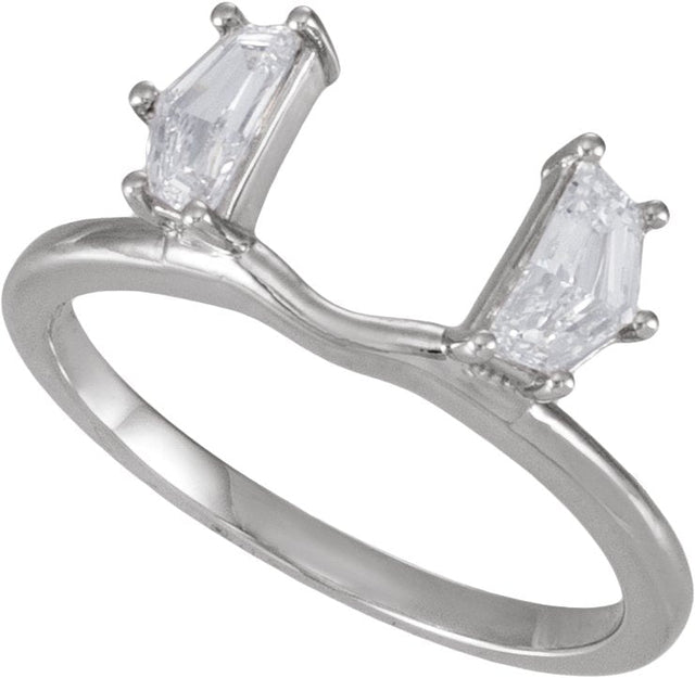 14K Gold Cadillac Lab-Grown Diamond Wrap-Style Ring Enhancer - 1/2 CTW - White Gold - view 4