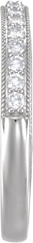 Platinum Lab-Grown Diamond Milgrain-Edge Anniversary Band – 1.5 mm Round - view 3