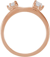 14K Gold Cadillac Lab-Grown Diamond Wrap-Style Ring Enhancer - 1/2 CTW - Rose Gold - view 2