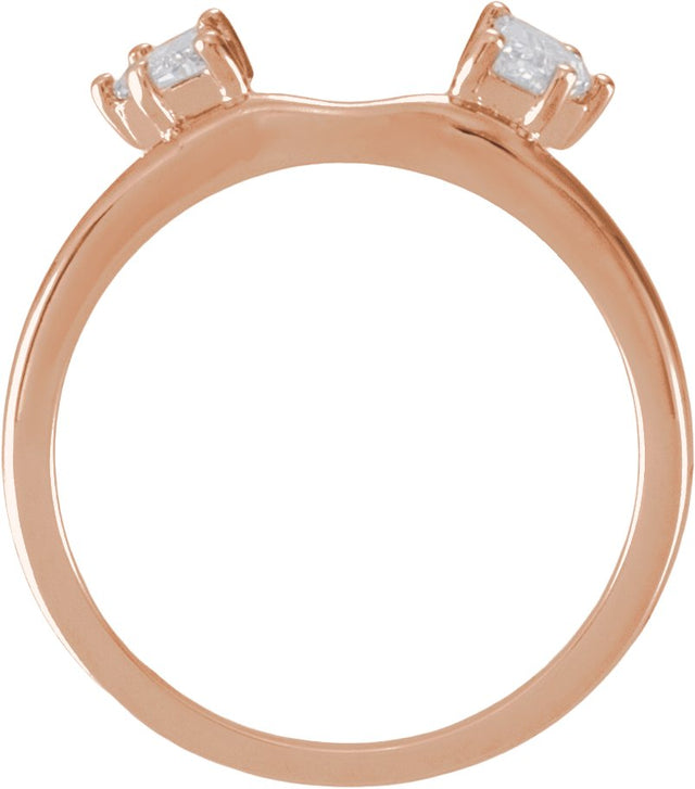 14K Gold Cadillac Lab-Grown Diamond Wrap-Style Ring Enhancer - 1/2 CTW - Rose Gold - view 2