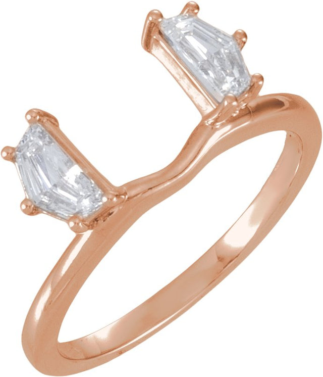 14K Gold Cadillac Lab-Grown Diamond Wrap-Style Ring Enhancer - 1/2 CTW - Rose Gold
