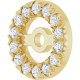 14K Gold Natural Diamond French-Set Earring Jackets II - Yellow Gold - view 6