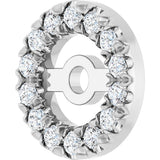 Platinum Natural Diamond French-Set Earring Jackets II - view 6