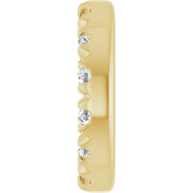 14K Gold Natural Diamond French-Set Earring Jackets II - Yellow Gold - view 5